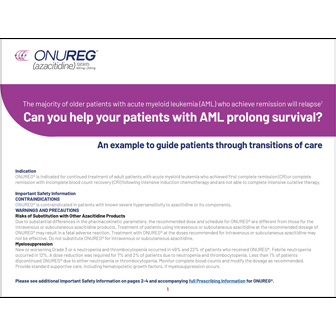 Transition of Care for Patients with AML | ONUREG